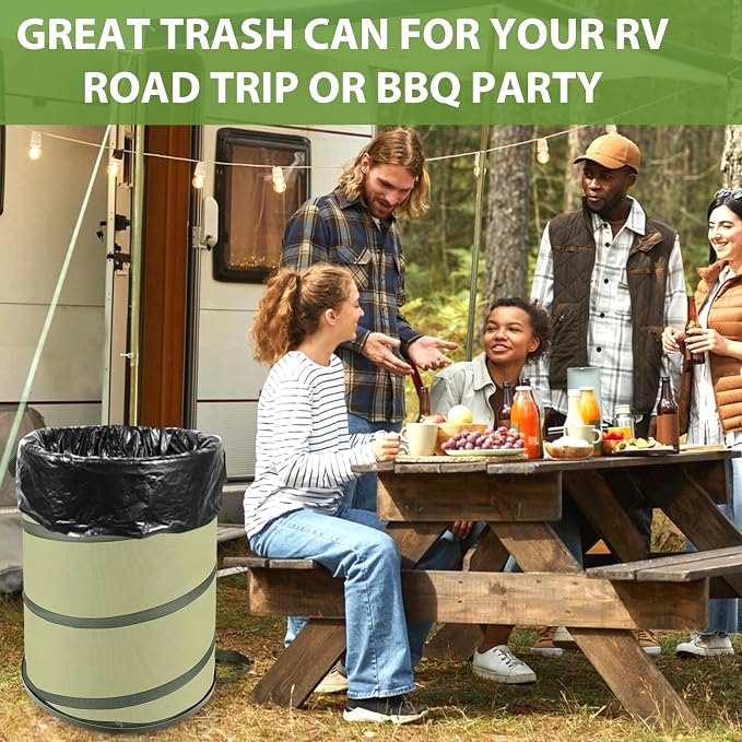 YUDI & GARDEN 45 Gallon Hard Bottom Collapsible Garden Bag｜Collapsible Trash - Image 2