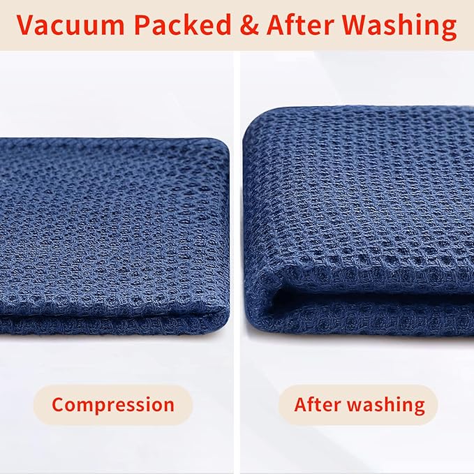 Homaxy 100% Cotton Waffle Weave Kitchen Dish Towels, Ultra Soft Absorbent Quick - Image 7