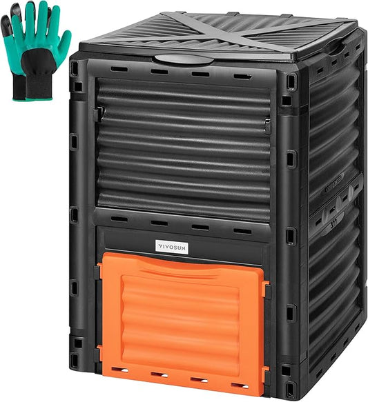 VIVOSUN Compost Bin 80Gallon, Outdoor Composter W/Large Capacity & Easy by VIVOSUN