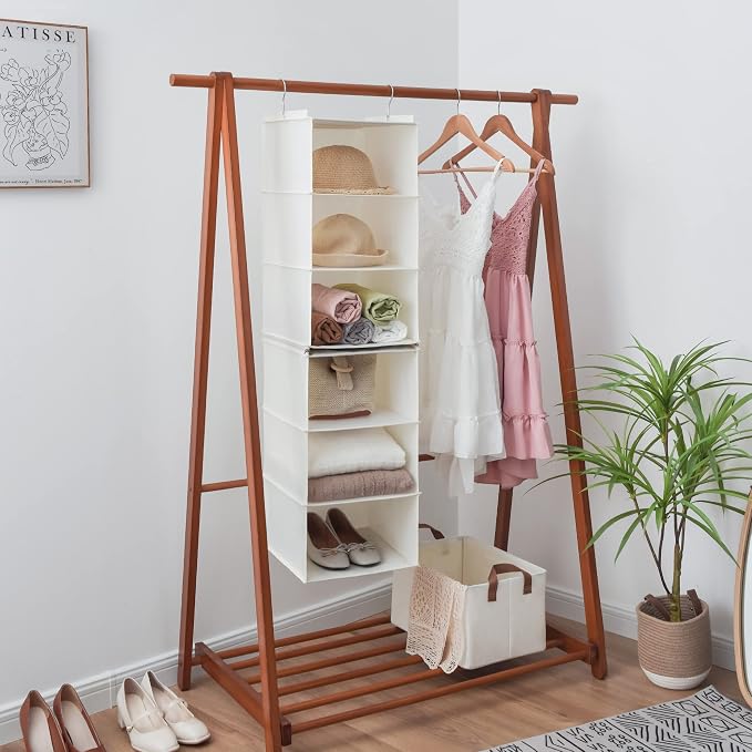 GRANNY SAYS 6-Shelf Hanging Closet Shelves, Separable to 2 Pack 3-Shelf Closet - Image 2