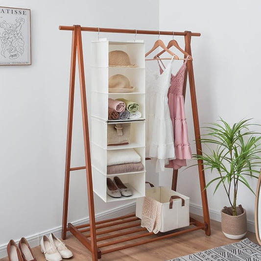 GRANNY SAYS 6-Shelf Hanging Closet Shelves, Separable to 2 Pack 3-Shelf Closet - Image 2