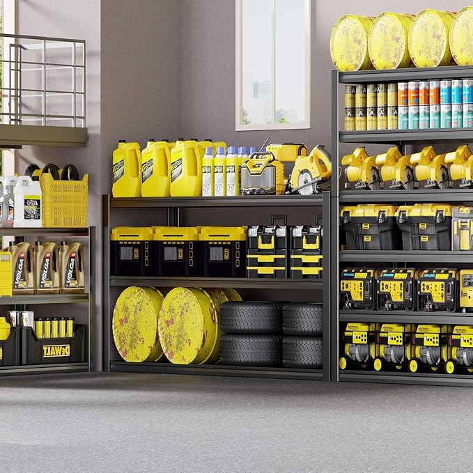 65" W Garage Shelving Heavy Duty, 6 Tier Garage Shelves, Adjustable Storage - Image 6