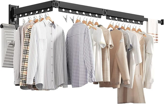 Wall Mounted Clothes Hanger, Aluminum Clothes Drying Rack, Space Saver by ZdwCyl