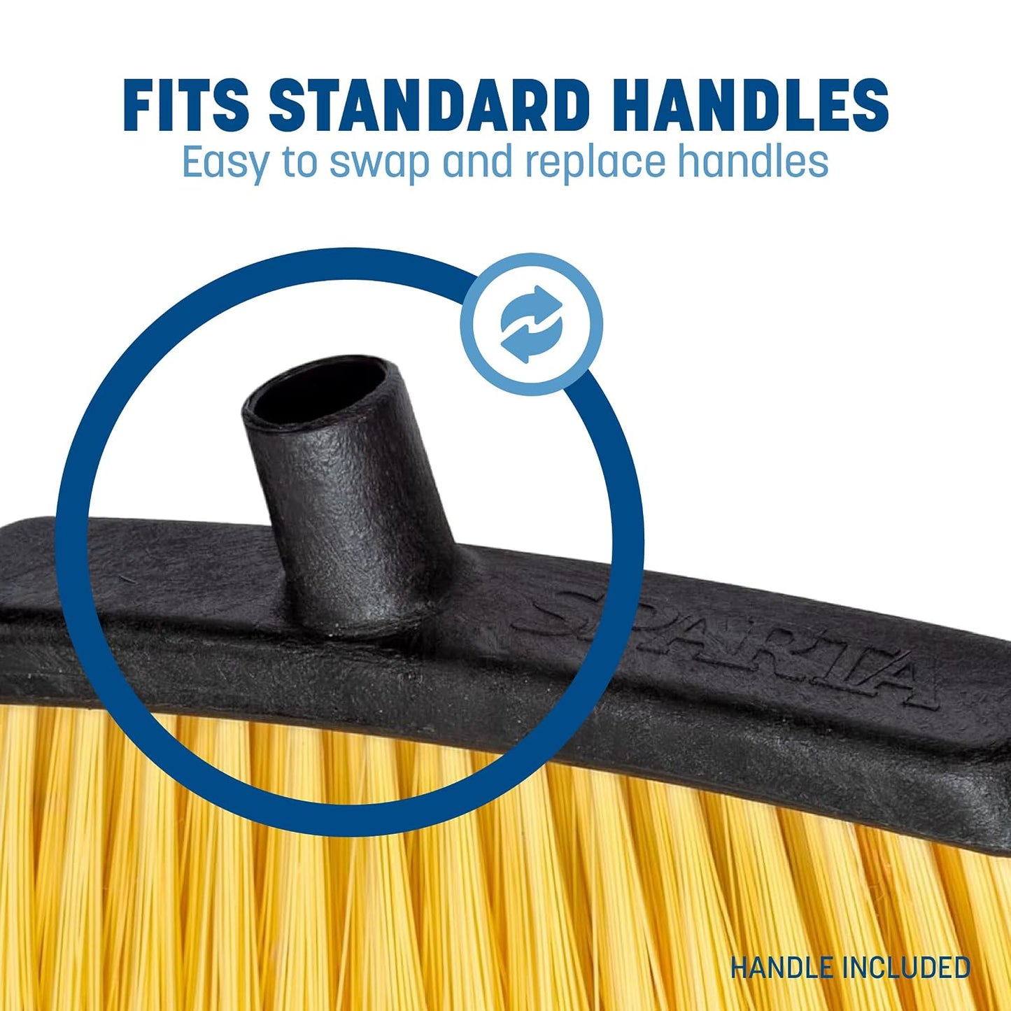Carlisle FoodService Products 4686003 Duo-Sweep Plastic Small Debris Lobby Broom with Handle, 30 Inches, Black
