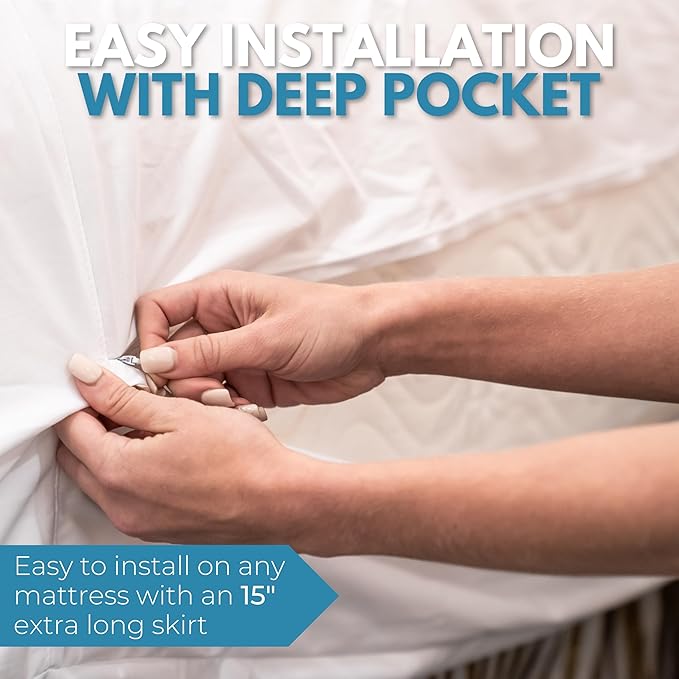 Twin Size 39x75” Premium Waterproof Zippered Mattress Encasement, 100% Cotton - Image 6