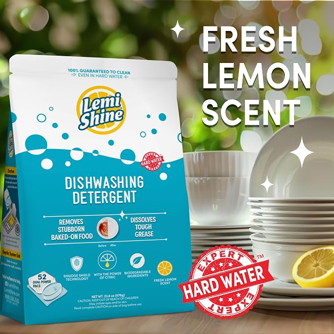 Lemi Shine Natural Dishwasher Pods | All-In-One Powder & Gel Dishwasher - Image 4