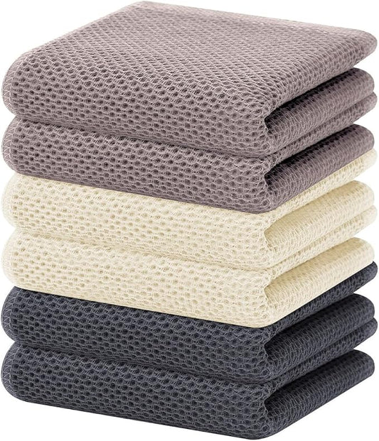 Homaxy 100% Cotton Waffle Weave Kitchen Dish Towels, Ultra Soft Absorbent Quick by Homaxy