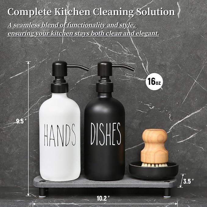 MOMEEMO Soap Dispenser for Kitchen Sink Comes - Image 2