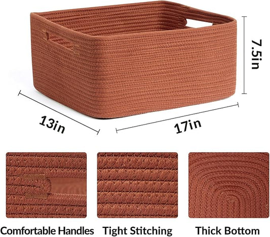 Large Storage Baskets for Shelves, Closet Organizers Bins for Clothes Blanket - Image 2