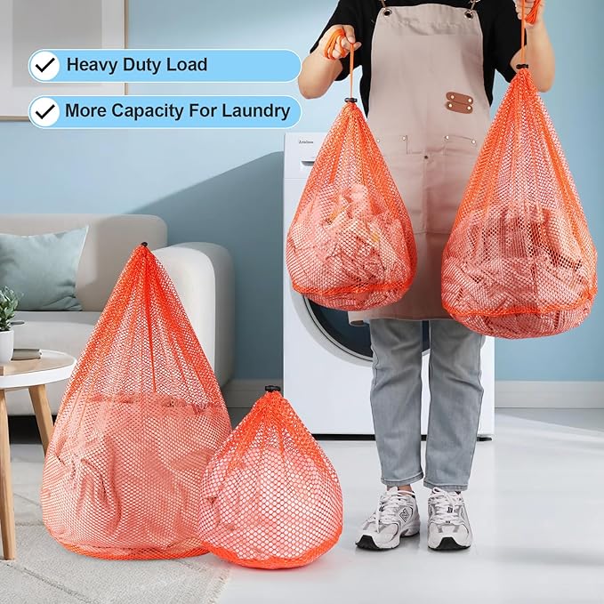 4Pcs Mesh Laundry Bags Washing Machine Mesh Wash Bags - Image 4