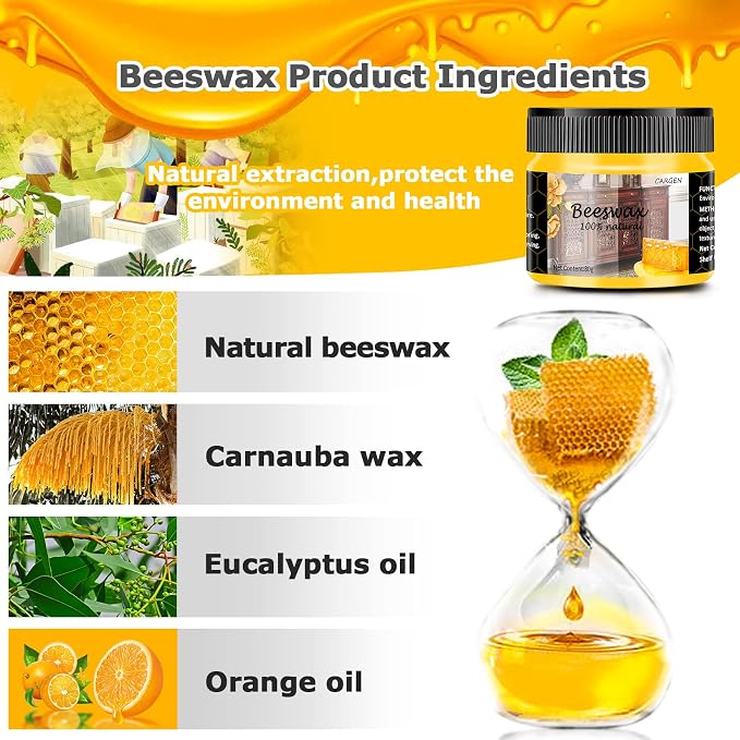 CARGEN Beeswax Furniture Polish, Wood Seasoning Beeswax - Image 2