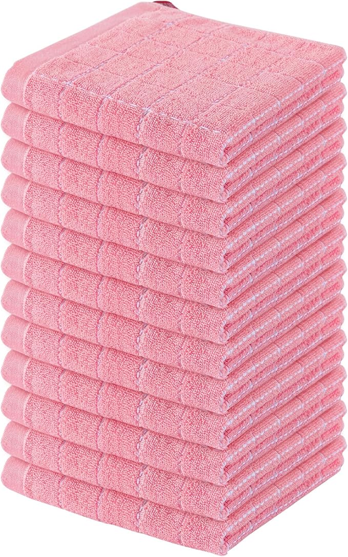 Homaxy 100% Cotton Terry Kitchen Dish Cloths, Ultra Soft and Absorbent Dish by Homaxy