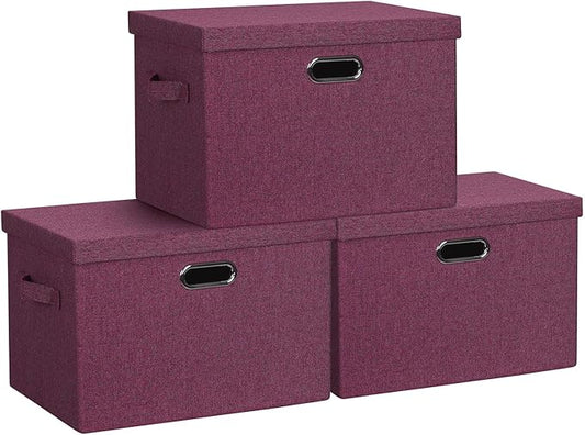 Large 17" 36 Quart Collapsible Stackable Storage Bins by GraciadecoStorage