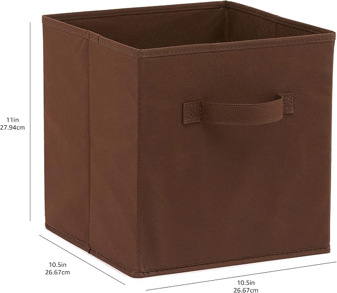 Amazon Basics Cube Organizer Storage Bins Handles, Collapsible Fabric, - Image 6