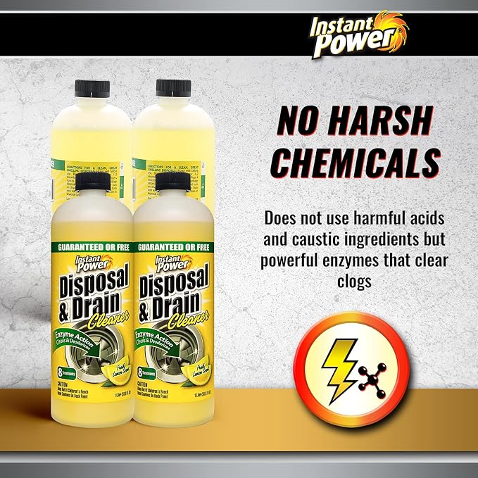Instant Power Disposal and Drain Cleaner – Liquid Enzyme Clog Remover, Cleans - Image 5