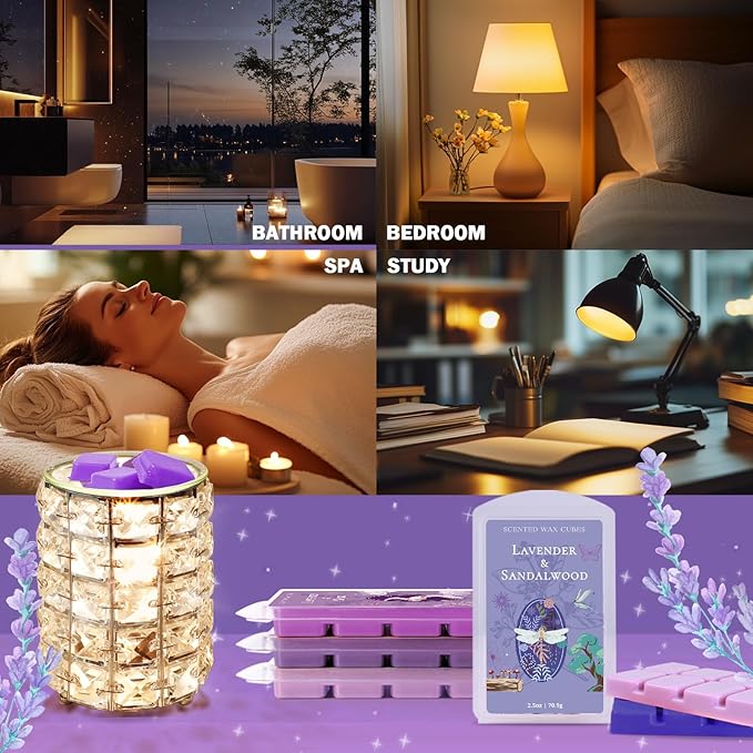 SCENTORINI Wax Melts, Wax Cubes Strong Scent, Long Lasting Lavender Scented - Image 6