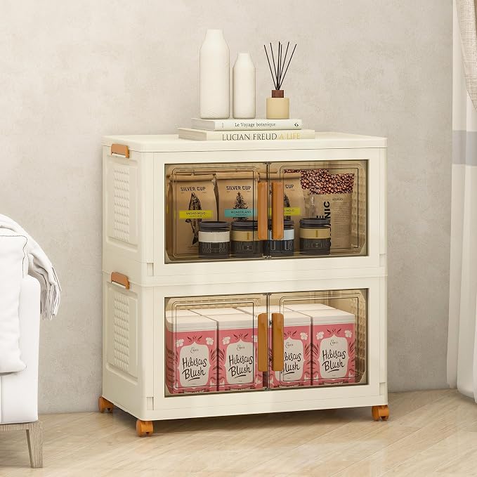 Plastic Stackable Storage Bins by Unknown