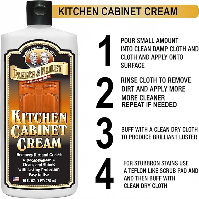 Parker and Bailey Kitchen Cabinet Cream-Wood Cleaner-Grease Remover 16 oz - Image 5