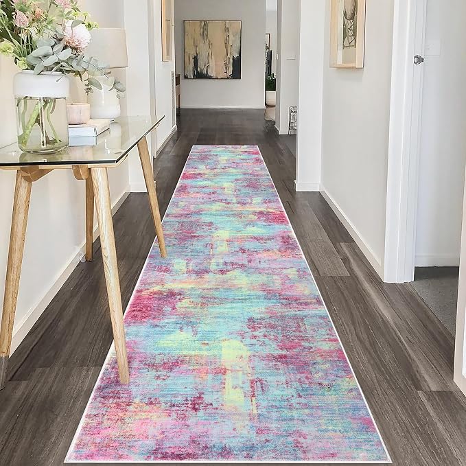 IOHOUZE Abstract Runner Rug 2x10 Ft Washable Runners - Image 8