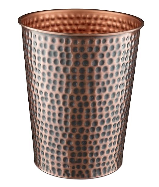 Monarch Abode Handcrafted Metal Wastebasket Trash Can by MonarchAbode