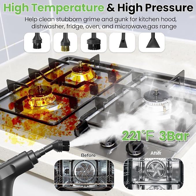Handheld Steam Cleaner for Home, 2500W High Pressure Steam Cleaner for Car - Image 4