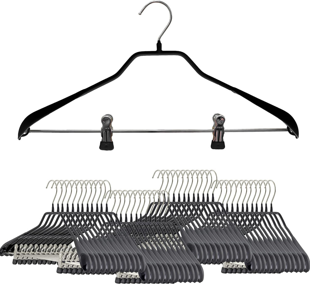 Mawa by Reston Lloyd BodyForm Series Non-Slip Steel Clothes Hanger with Shoul...