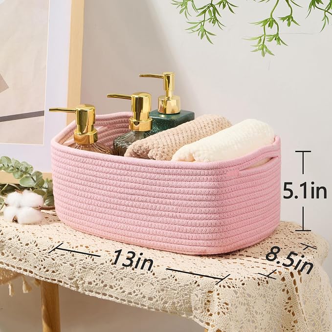 Small Storage Baskets for Organizing | Closet Organizer Bins | Shelf Toy Basket - Image 3