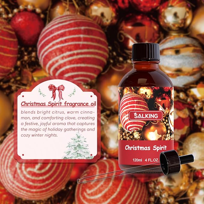 SALKING Christmas Spirit Fragrance Oil, 120ml Premium Essential Oils - Image 3
