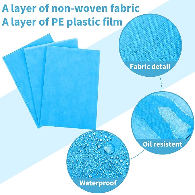 Breling 100 Pcs 31.5 x 71 Inch Disposable Bed Sheets Oil-proof PE Film Massage - Image 4