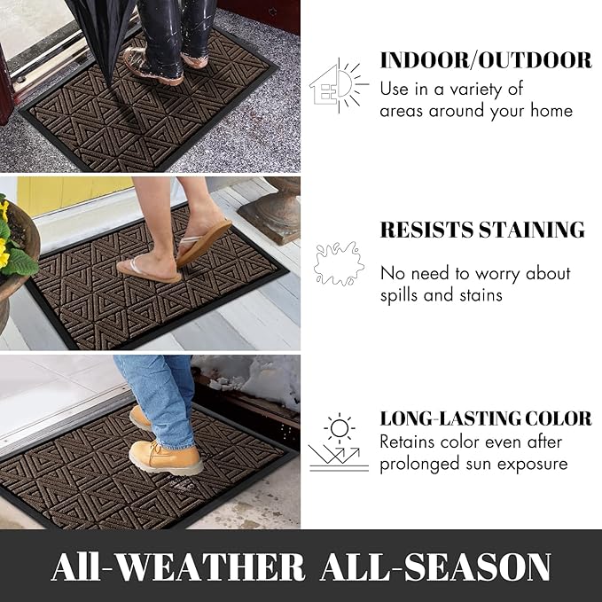 Yimobra Extra Large Door Mat 60x32, All-Weather Waterproof Non-Slip Welcome - Image 6