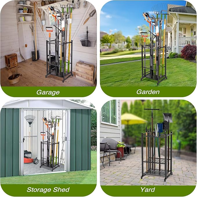 Garden Tool Organizer, Yard Tool Tower Rack - Image 5