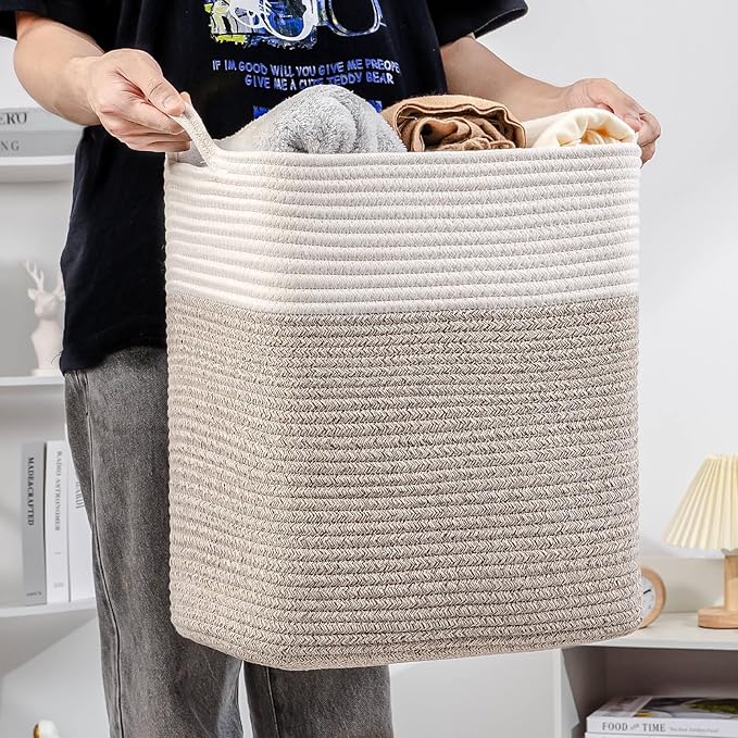 Medium and Large Woven Basket//With Handle, Used - Image 2