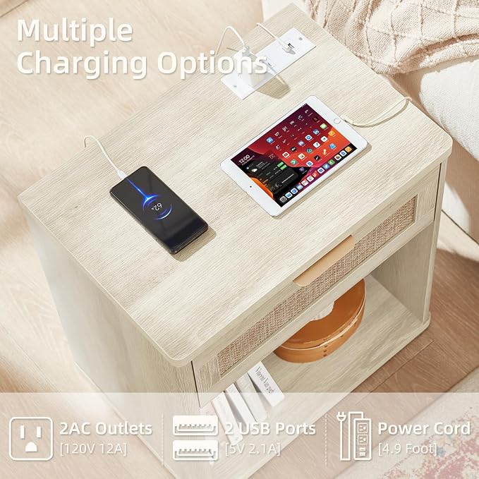 LEYAOYAO Rattan Nightstand - Image 5