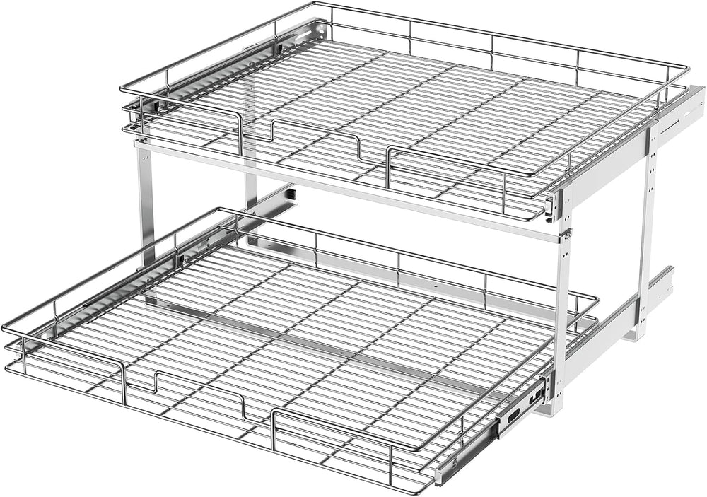 LOVMOR 2 Tier Individual Pull Out Cabinet Organizer 25½" W x 21½" D...