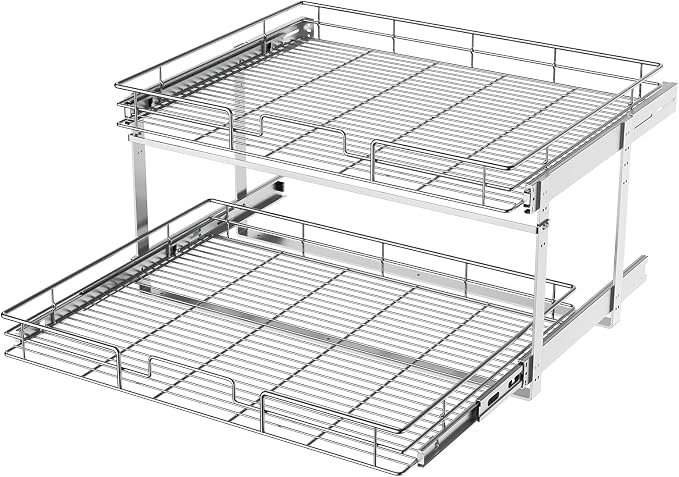 LOVMOR 2 Tier 28½"W x 21½"D, Individual Pull Organizer Kitchen Cabinet Storage by LOVMOR