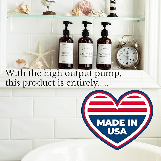 Clear Refillable Shampoo and Conditioner Bottles - Image 2