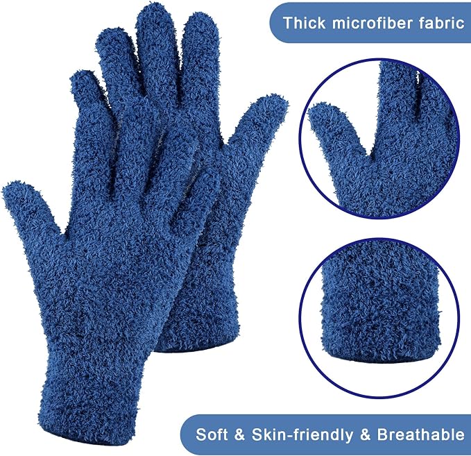 Patelai 3 Pairs Microfiber Plant Dusting Gloves Leaf Cleaning Gloves - Image 5