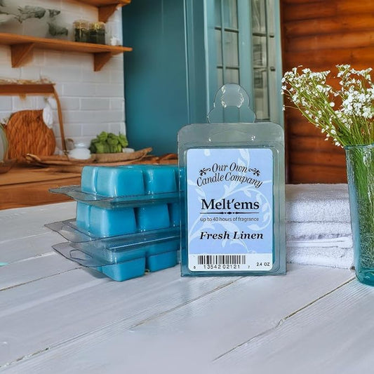 Our Own Candle Company Premium Wax Melt, Fresh Linen, 6 Cubes, 2.4 oz - Image 2