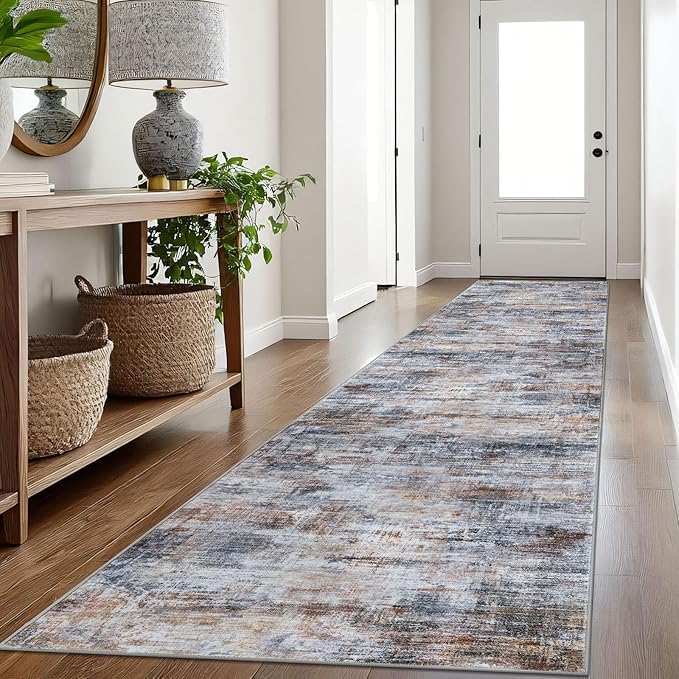 IOHOUZE Abstract Runner Rug 3x16 Ft Washable Runners by iOhouze