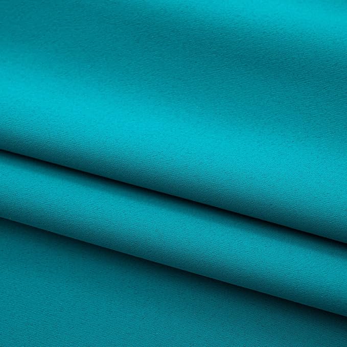 Pickluc Teal Cafe Curtain 30 Inches Length, Rod Pocket Small Kitchen Half - Image 4