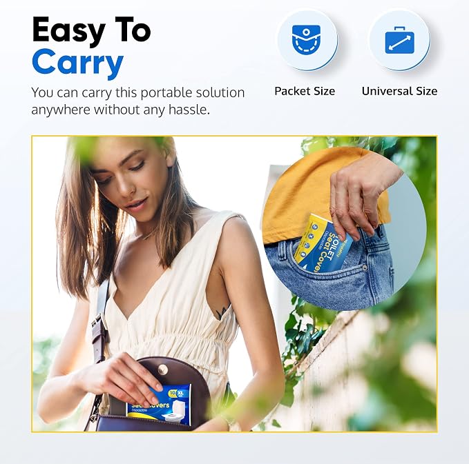 Toilet Seat Covers Disposable Flushable Travel Pack of 100 XL-Disposable Toilet - Image 6