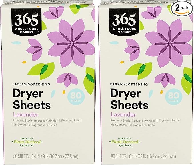 365 by Whole Foods Market, Lavender Fabric Softener Sheets 80 Count by WholeFoodsMarket