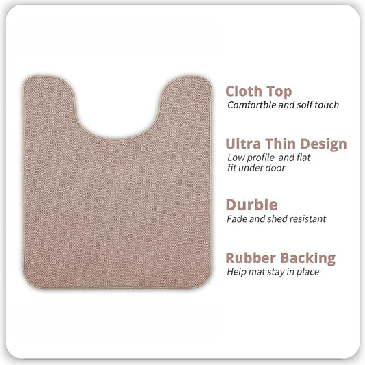 Toilet Rugs U Shaped Bathroom Rug, Machine Washable Non Slip Quick Dry Super - Image 2
