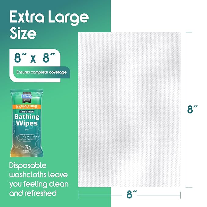 Inspire Ultra Thick Rinse-Free Bath Towels | Shower Towels - Image 5