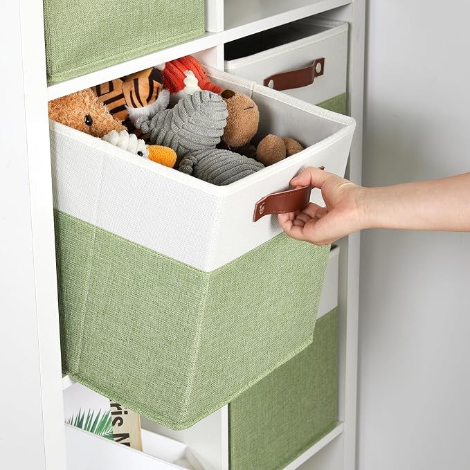 DULLEMELO Fabric Storage Cubes, 12x12 Storage Cube Bins - Image 6