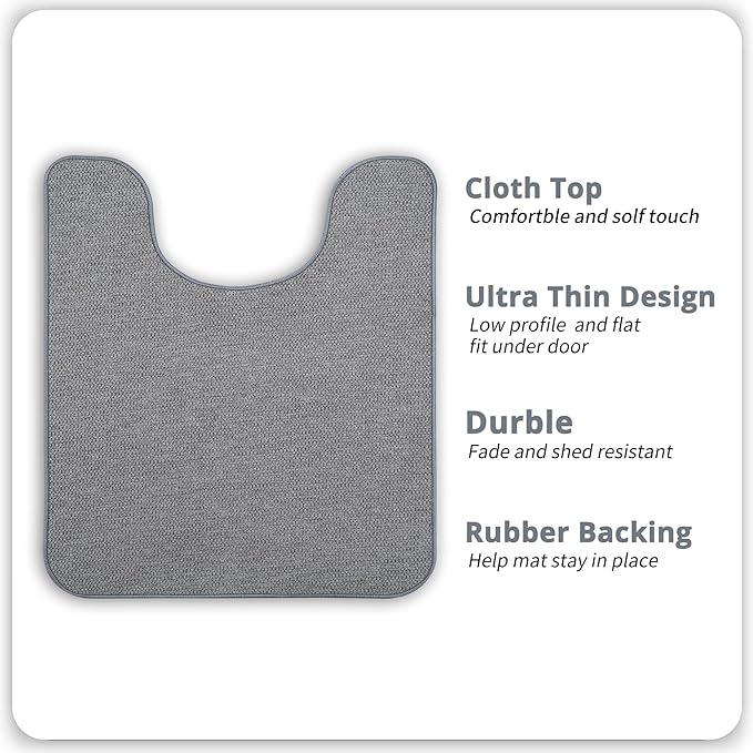 Toilet Rugs U Shaped Bathroom Rug, Machine Washable Non Slip Quick Dry Super - Image 2