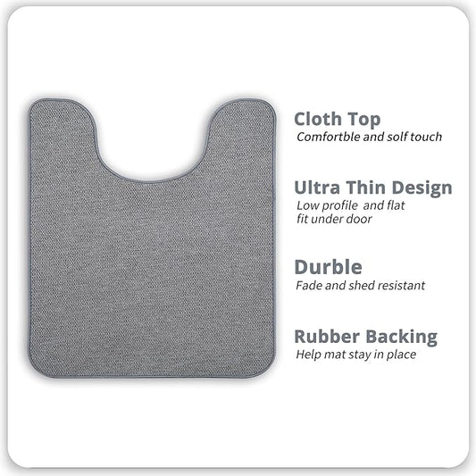 Toilet Rugs U Shaped Bathroom Rug, Machine Washable Non Slip Quick Dry Super - Image 2