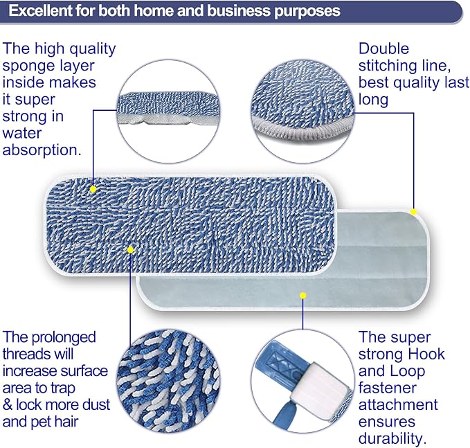 Replacement Mop Pad 16.5''x5.5'' - Image 3