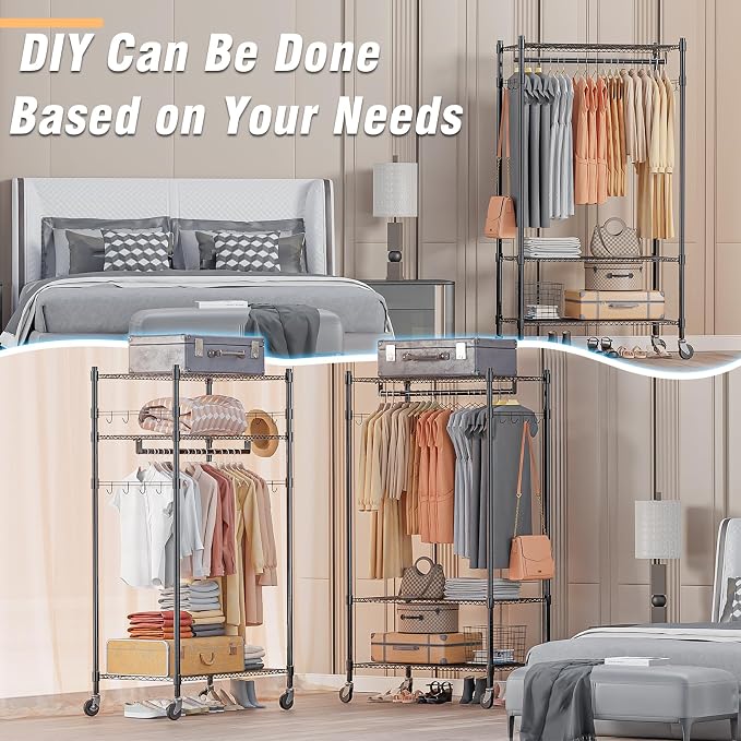 Homdox Heavy Duty Clothing Rack - Image 6