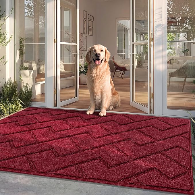 hicorfe Front Door Mat Outside Entrance, Stain and Fade Resistant, Non Slip by Hicorfe
